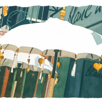 Umbrellas in San Fransisco Square, Ronda